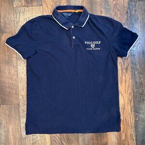 Ralph Lauren Polo Golf Blue Cotton Preppy Polo Shirt